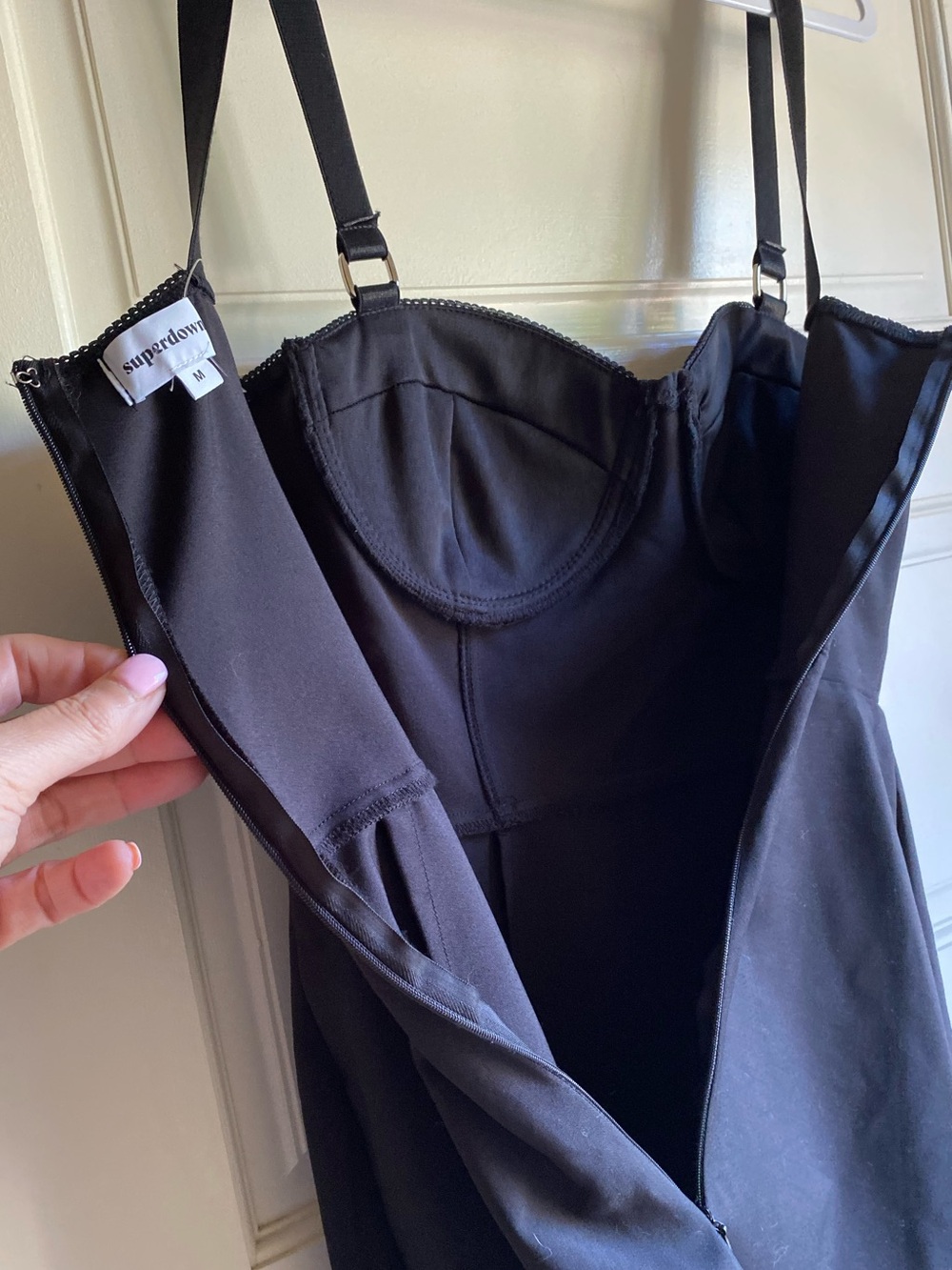 NWT Revolve Superdown Savannah Corseted Bodycon Mini Dress Black Size M - Picture 11 of 16